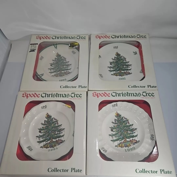 Spode Christmas Tree Collector Plates. Set Of 4. 1990-1993 - Picture 1 of 6